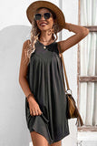 Round Neck Sleeveless Mini Dress - Trendsi - Flyclothing LLC