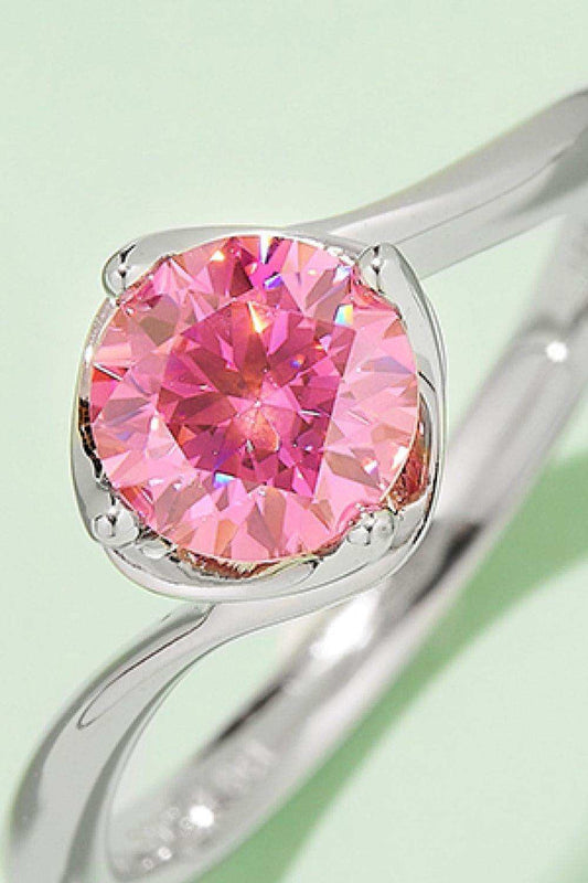 1 Carat Moissanite 925 Sterling Silver Solitaire Ring - Trendsi - Flyclothing LLC