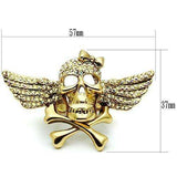 Alamode Gold White Metal Ring with Top Grade Crystal in Aurora Borealis (Rainbow Effect) - Alamode - Flyclothing LLC