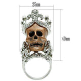 Alamode Special Color White Metal Ring with Synthetic Pearl in White - Alamode - Flyclothing LLC