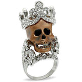 Alamode Special Color White Metal Ring with Synthetic Pearl in White - Alamode - Flyclothing LLC