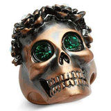 Alamode Ancientry Gold White Metal Ring with Top Grade Crystal in Emerald - Alamode - Flyclothing LLC