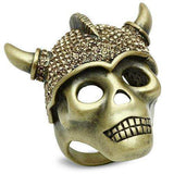 Alamode Antique Copper White Metal Ring with Top Grade Crystal in Citrine Yellow - Alamode - Flyclothing LLC