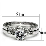 Alamode Rhodium Brass Ring with AAA Grade CZ in Clear - Alamode - Flyclothing LLC