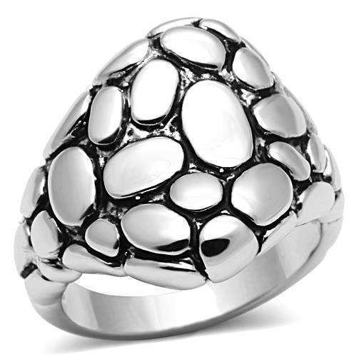 Alamode Rhodium Brass Ring with No Stone - Alamode - Flyclothing LLC