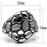 Alamode Rhodium Brass Ring with No Stone - Alamode - Flyclothing LLC