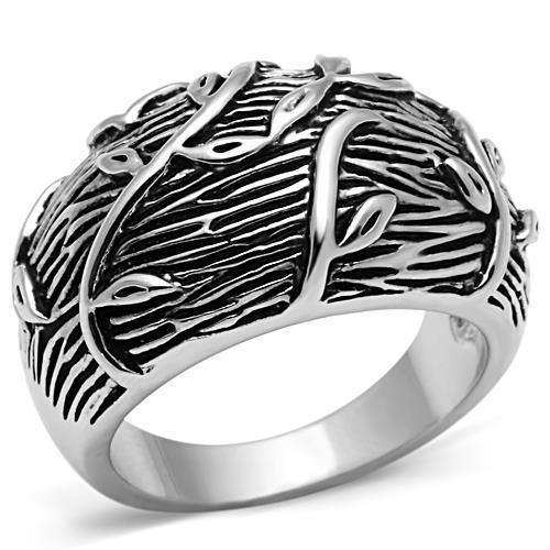 Alamode Rhodium Brass Ring with No Stone - Alamode - Flyclothing LLC