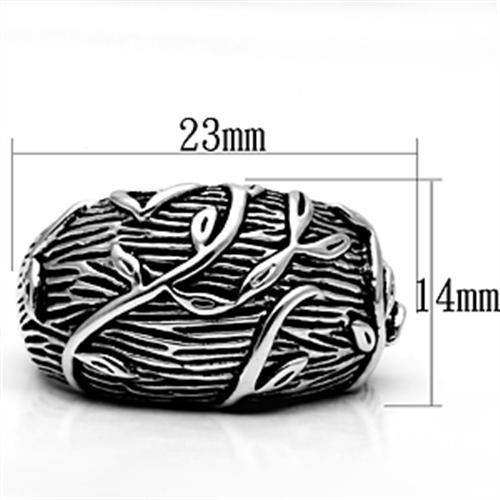 Alamode Rhodium Brass Ring with No Stone - Alamode - Flyclothing LLC