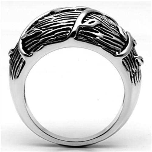 Alamode Rhodium Brass Ring with No Stone - Alamode - Flyclothing LLC