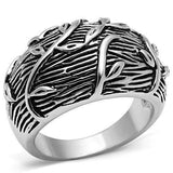 Alamode Rhodium Brass Ring with No Stone - Alamode - Flyclothing LLC