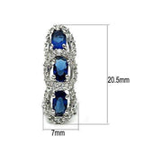 Alamode Rhodium Brass Earrings with Synthetic Synthetic Glass in Montana - Alamode - Flyclothing LLC