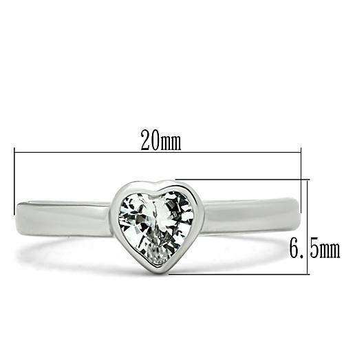 Alamode Rhodium Brass Ring with AAA Grade CZ in Clear - Alamode - Flyclothing LLC