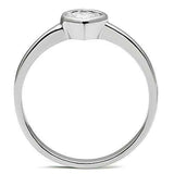 Alamode Rhodium Brass Ring with AAA Grade CZ in Clear - Alamode - Flyclothing LLC