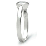 Alamode Rhodium Brass Ring with AAA Grade CZ in Clear - Alamode - Flyclothing LLC