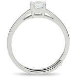 Alamode Rhodium Brass Ring with AAA Grade CZ in Clear - Alamode - Flyclothing LLC