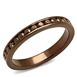 Alamode IP Coffee light Brass Ring with AAA Grade CZ in Brown - Alamode - Flyclothing LLC