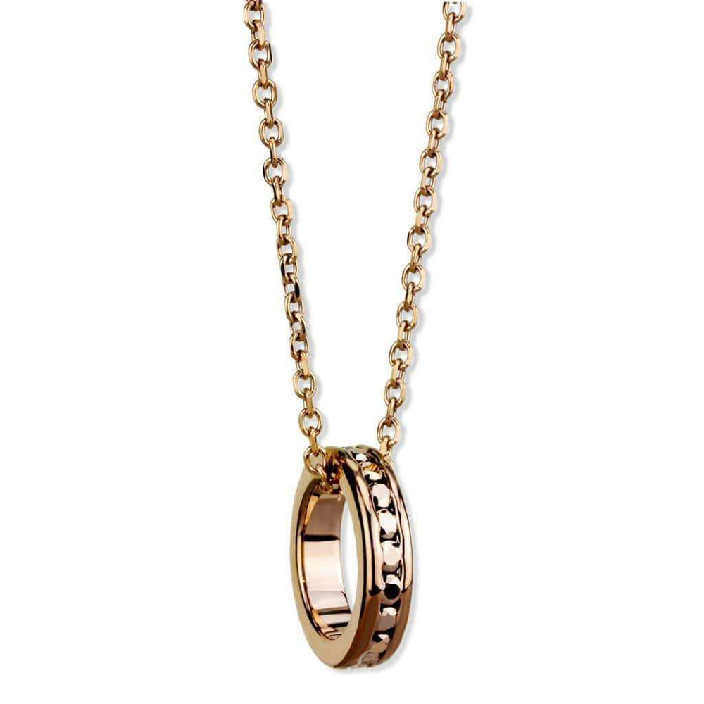Alamode IP Rose Gold(Ion Plating) Brass Chain Pendant with Top Grade Crystal in Metallic Light Gold - Alamode - Flyclothing LLC