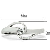 Alamode Rhodium Brass Ring with AAA Grade CZ in Clear - Alamode - Flyclothing LLC