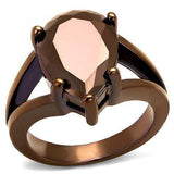 Alamode IP Coffee light Brass Ring with AAA Grade CZ in Light Coffee - Alamode - Flyclothing LLC
