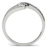 Alamode Rhodium Brass Ring with AAA Grade CZ in Clear - Alamode - Flyclothing LLC