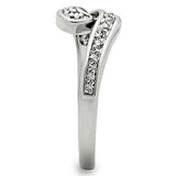 Alamode Rhodium Brass Ring with AAA Grade CZ in Clear - Alamode - Flyclothing LLC