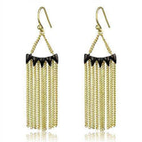 Alamode Gold+Ruthenium Brass Earrings with Top Grade Crystal in Clear - Alamode - Flyclothing LLC