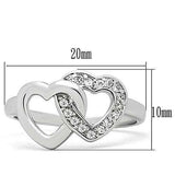 Alamode Rhodium Brass Ring with AAA Grade CZ in Clear - Alamode - Flyclothing LLC
