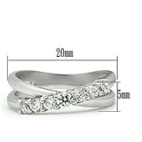 Alamode Rhodium Brass Ring with AAA Grade CZ in Clear - Alamode - Flyclothing LLC