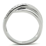 Alamode Rhodium Brass Ring with AAA Grade CZ in Clear - Alamode - Flyclothing LLC