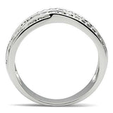 Alamode Rhodium Brass Ring with AAA Grade CZ in Clear - Alamode - Flyclothing LLC