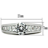 Alamode Rhodium Brass Ring with AAA Grade CZ in Clear - Alamode - Flyclothing LLC