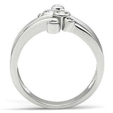 Alamode Rhodium Brass Ring with AAA Grade CZ in Clear - Alamode - Flyclothing LLC