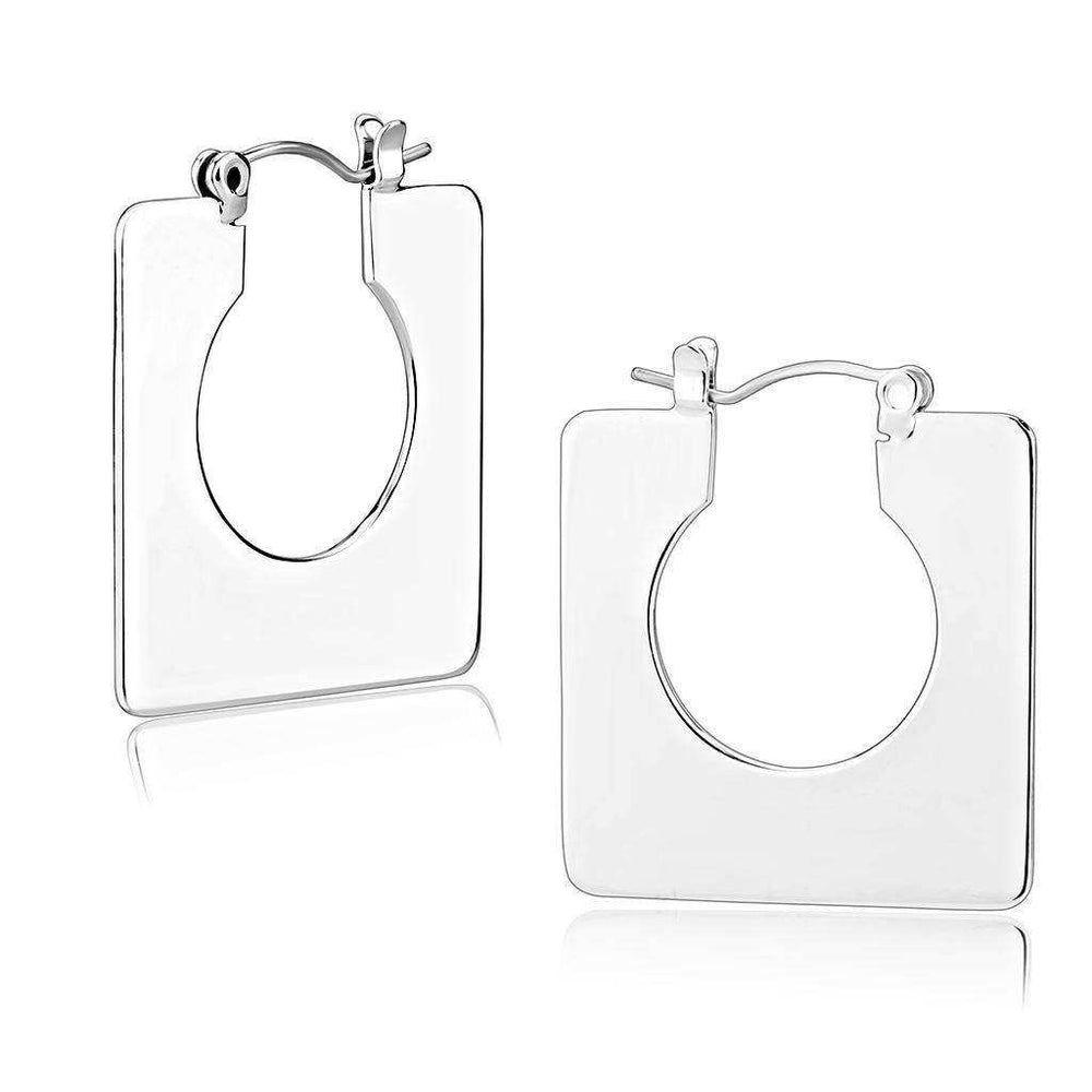 Alamode Rhodium Brass Earrings with No Stone - Alamode - Flyclothing LLC