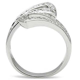 Alamode Rhodium Brass Ring with AAA Grade CZ in Clear - Alamode - Flyclothing LLC