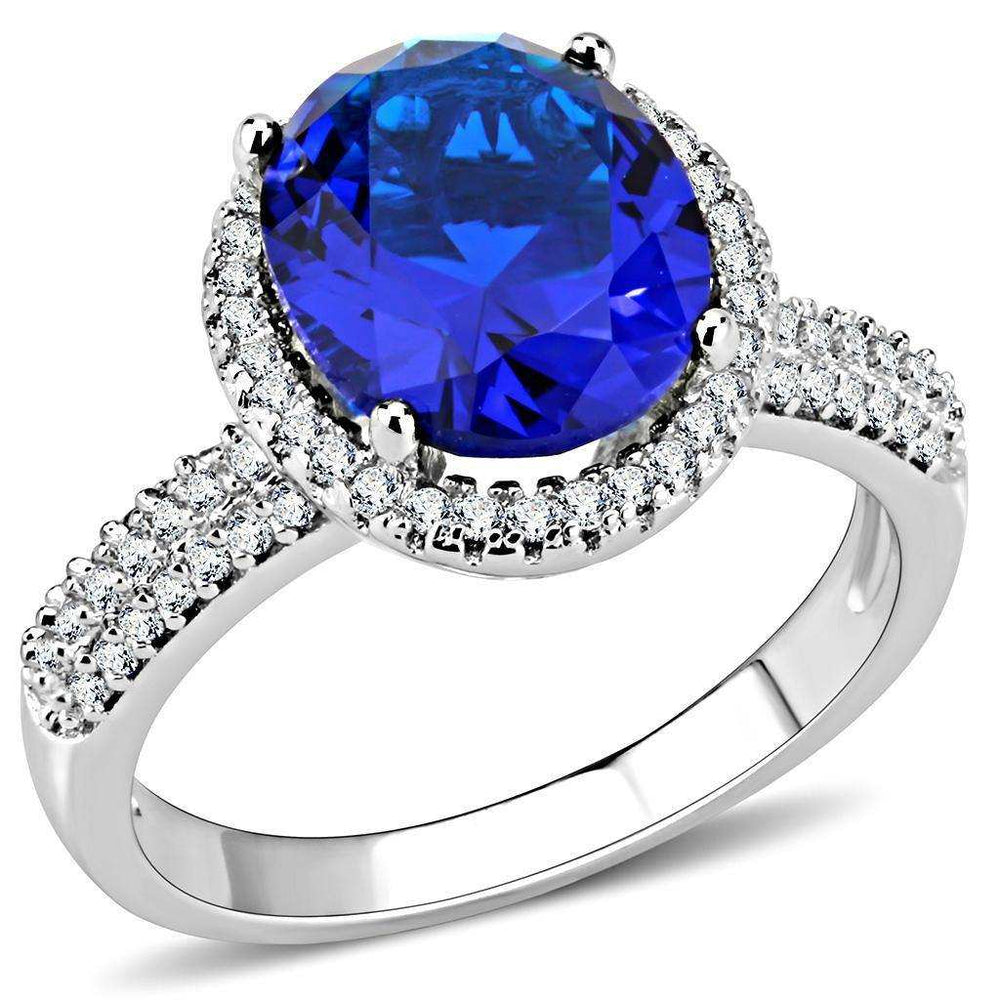 Alamode Rhodium Brass Ring with Synthetic in Montana - Alamode - Flyclothing LLC