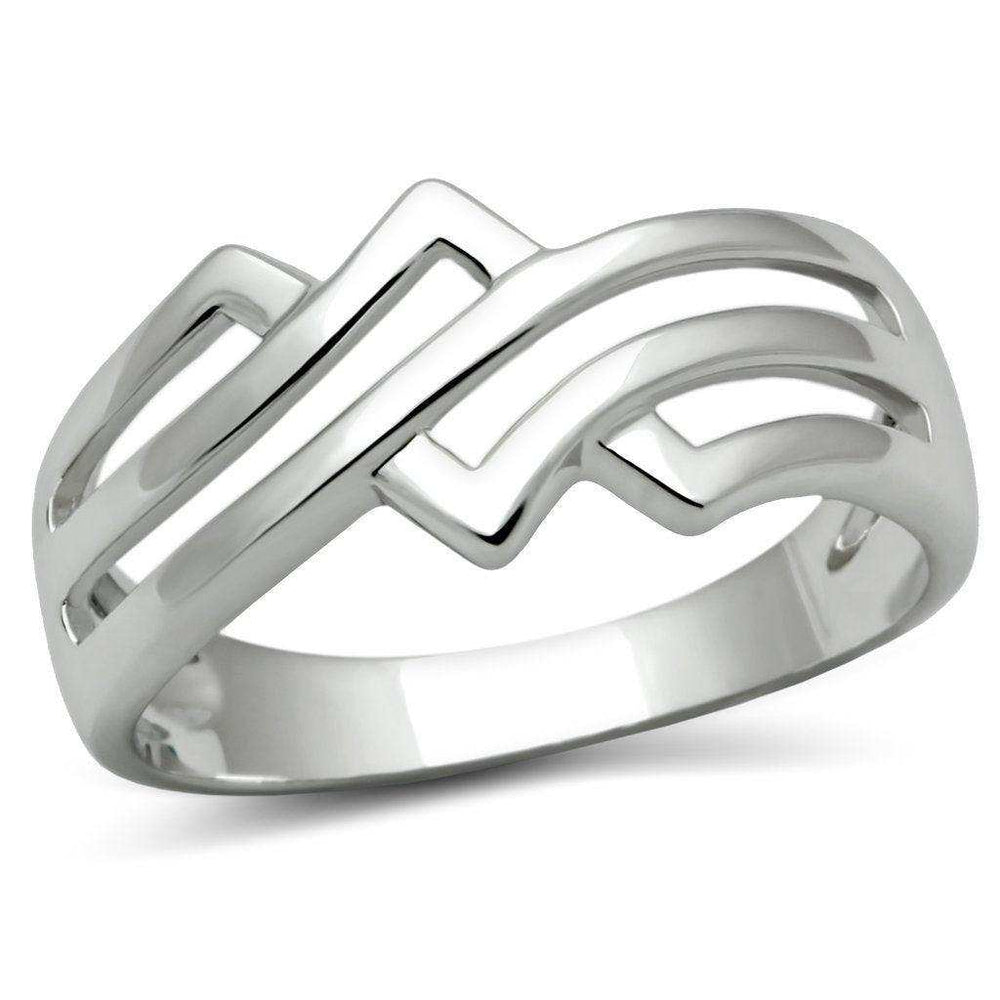 Alamode Rhodium Brass Ring with No Stone - Alamode - Flyclothing LLC