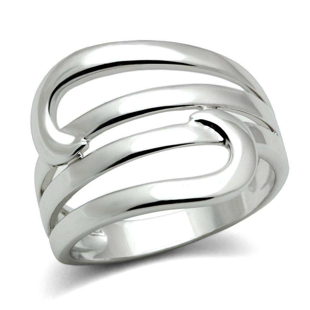 Alamode Rhodium Brass Ring with No Stone - Alamode - Flyclothing LLC