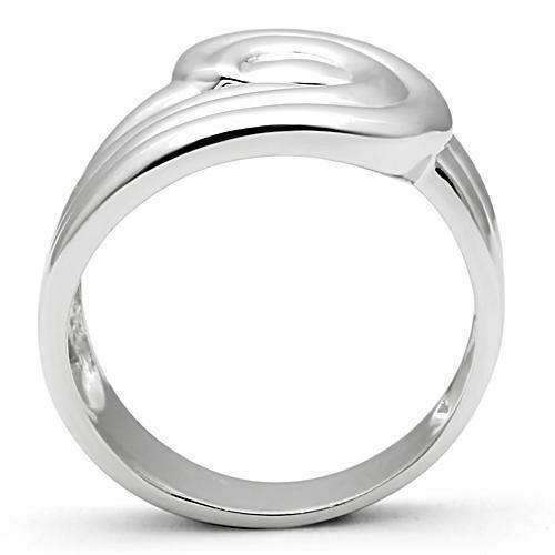 Alamode Rhodium Brass Ring with No Stone - Alamode - Flyclothing LLC