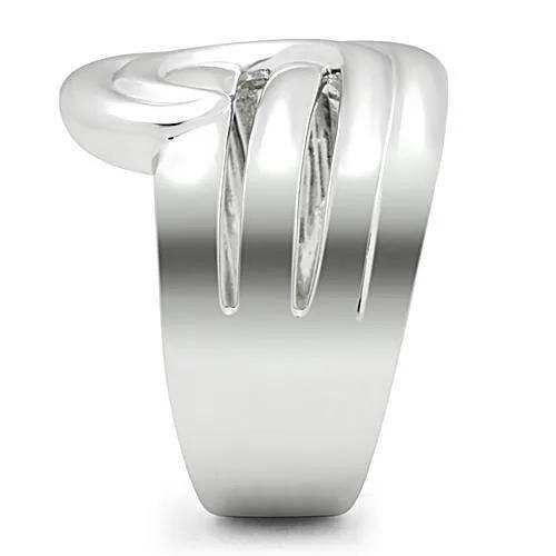 Alamode Rhodium Brass Ring with No Stone - Alamode - Flyclothing LLC