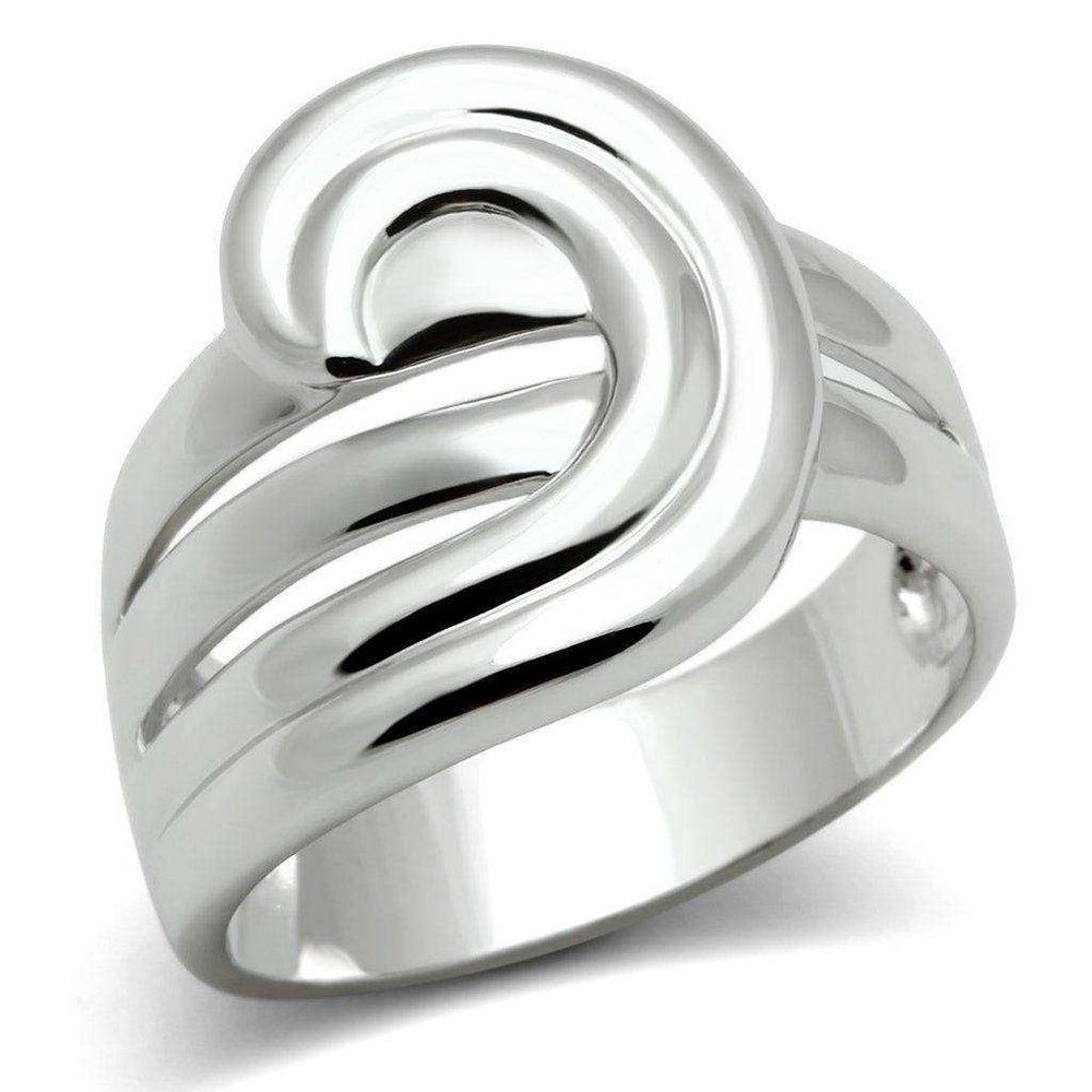 Alamode Rhodium Brass Ring with No Stone - Alamode - Flyclothing LLC