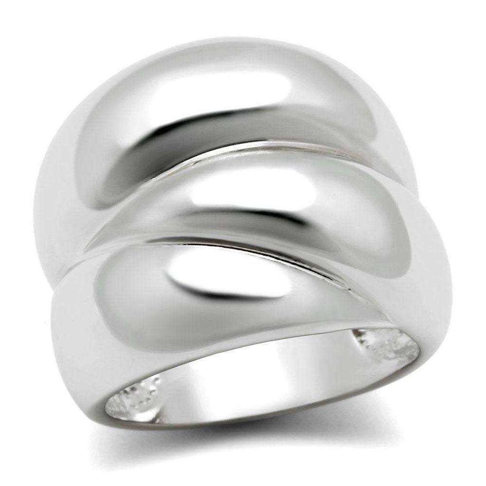 Alamode Rhodium Brass Ring with No Stone - Alamode - Flyclothing LLC