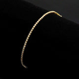 Alamode Gold Brass Bracelet with AAA Grade CZ in Clear - Alamode - Flyclothing LLC