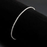 Alamode Rhodium Brass Bracelet with AAA Grade CZ in Clear - Alamode - Flyclothing LLC