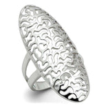 Alamode Rhodium Brass Ring with No Stone - Alamode - Flyclothing LLC