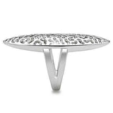 Alamode Rhodium Brass Ring with No Stone - Alamode - Flyclothing LLC