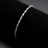 Alamode Rhodium Brass Bracelet with AAA Grade CZ in Clear - Alamode - Flyclothing LLC