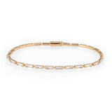 Alamode Rose Gold Brass Bracelet with AAA Grade CZ in Clear - Alamode - Flyclothing LLC