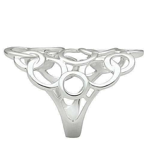 Alamode Rhodium Brass Ring with No Stone - Alamode - Flyclothing LLC