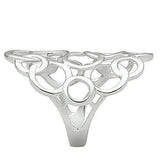 Alamode Rhodium Brass Ring with No Stone - Alamode - Flyclothing LLC