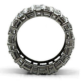 Alamode Ruthenium Brass Ring with AAA Grade CZ in Clear - Alamode - Flyclothing LLC